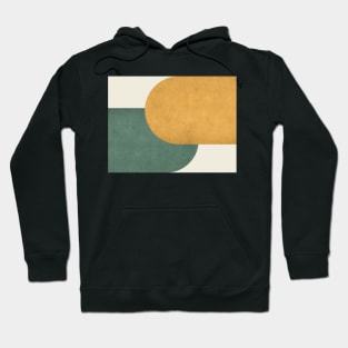 Half Circle Colorblock - Gold Green Hoodie